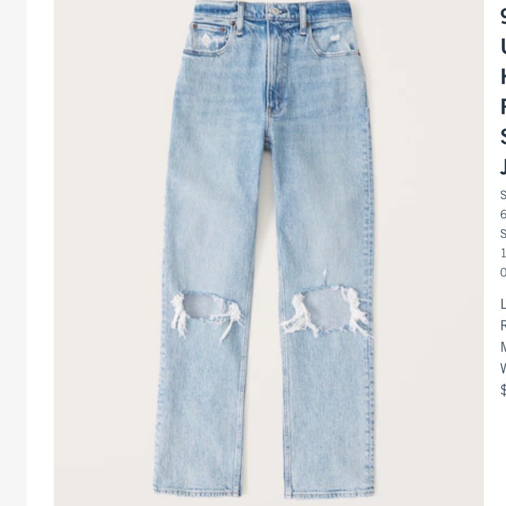 Abercrombie 90’s Straight Ultra High Rise Jeans